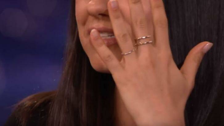 Mila's wedding ring from Etsy. Photo: YouTube