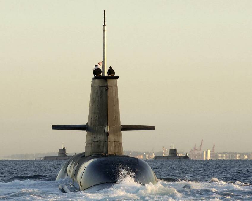 HMAS Collins, an Australian-built Collins-class submarine. Photo: Damian Pawlenko
