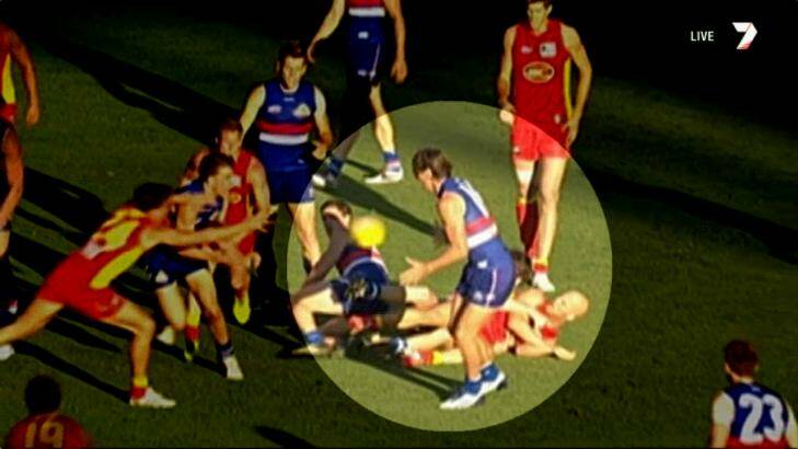 Gary Ablett escaped sanction for his elbow earlier this season. Photo: Channel Seven