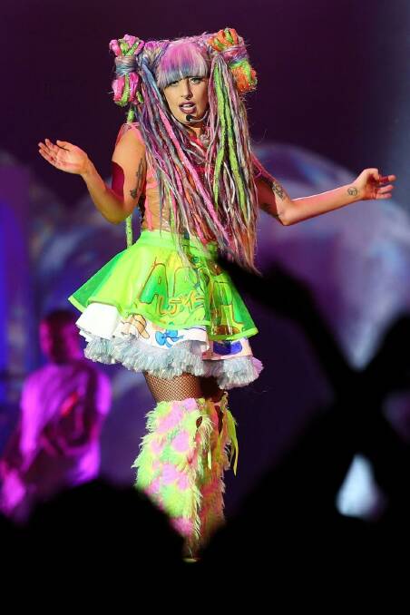 Costume changes and weirdness galore: Gaga pleases the Little Monsters. Photo: Paul Kane/WireImage