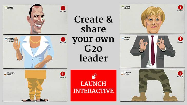 Create and share your own G20 leader.