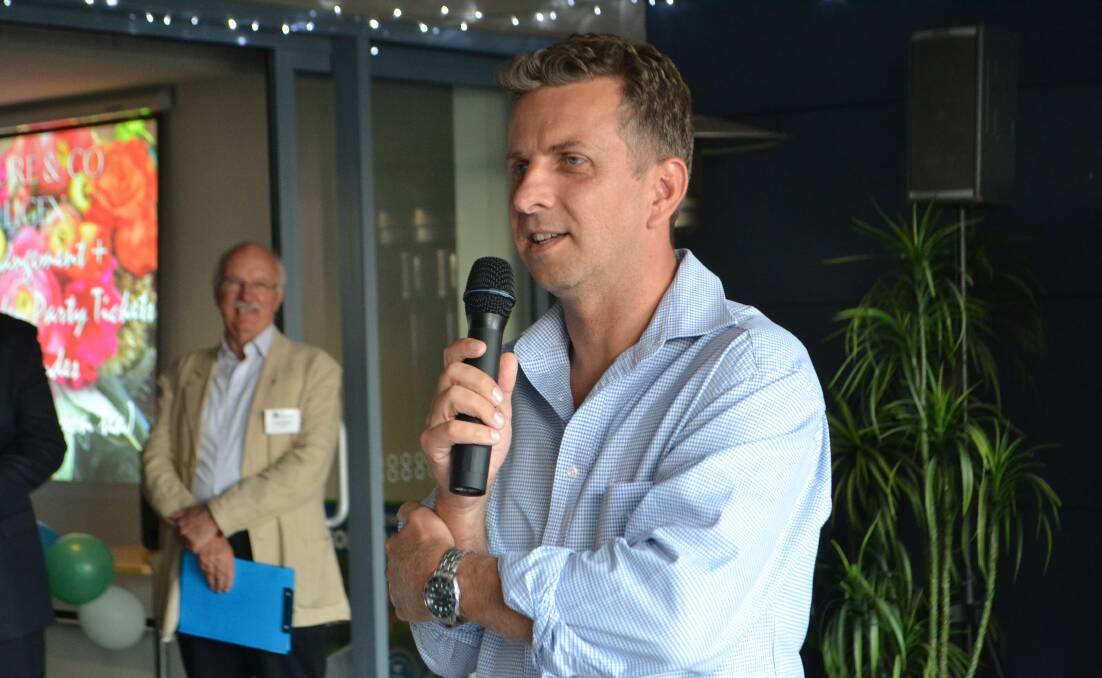 Bega MP and NSW Treasurer Andrew Constance at his launch in Batemans Bay last Friday.