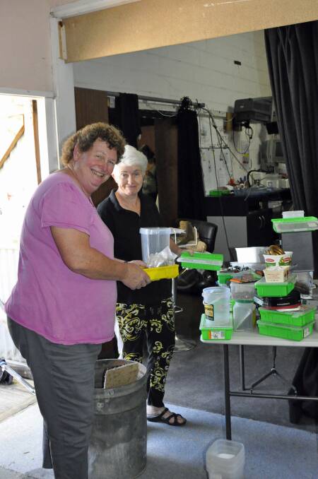 WORKING HARD: Janet Beesley and Ann Smith at the working bee.