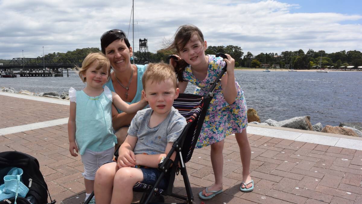 HAPPY HOLIDAY: Queanbeyan’s Eugenie, Ava, Harris and Gracie Rhule love visiting the Eurobodalla.