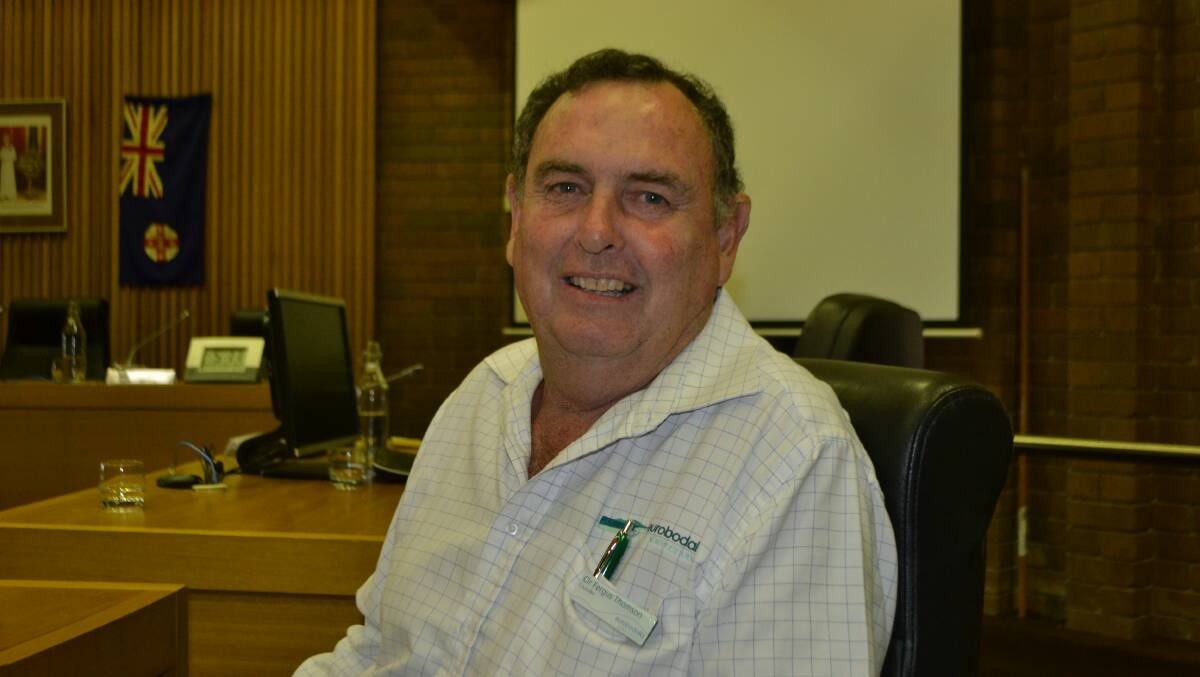 STANDING STRONG: Councillor Fergus Thomson attended Tuesday’s council meeting after recently having brain surgery. 
