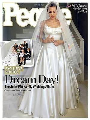 The first photographs of Jolie's dress. Photo: People Magazine

