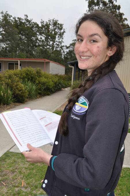 SINGING SUCCESS: Tatjana Brandson completed her final HSC music exam on  Monday for the year ... but will back up again next year.  