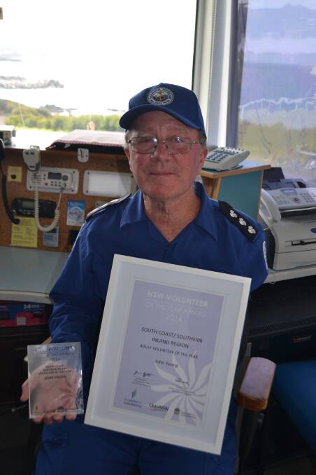 OWN REWARD: Volunteering has been its own reward for Bodalla's John Young, but those in trouble at sea have lots to thank him for.