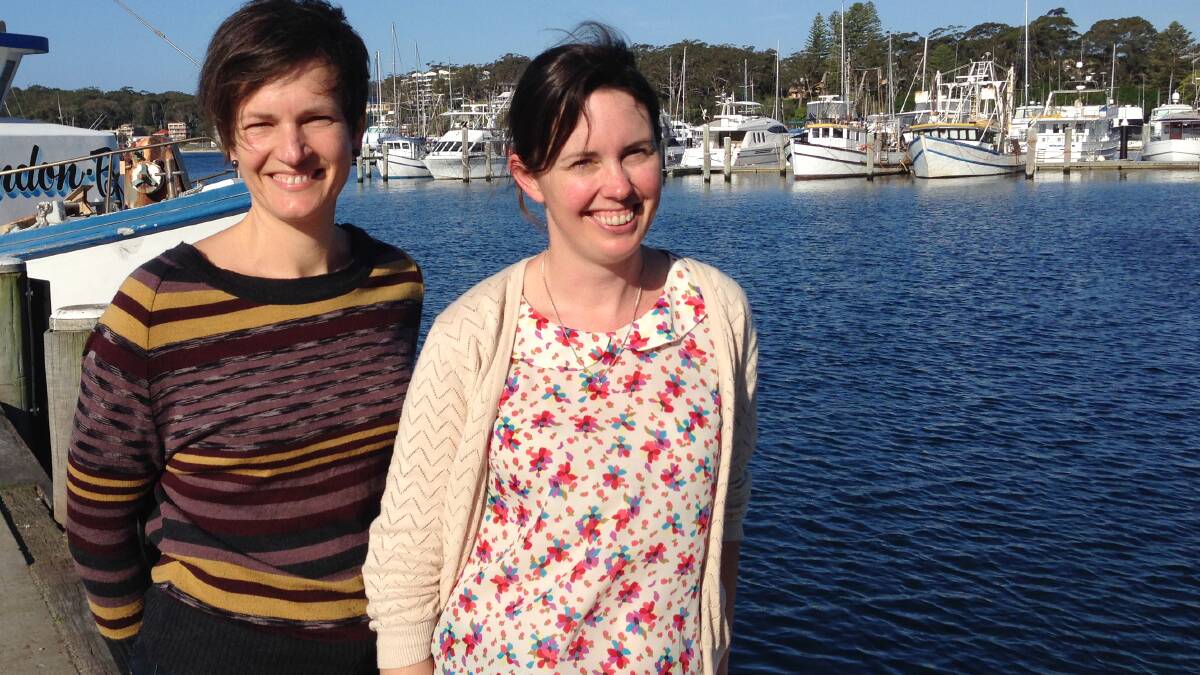 TRAWLING TIME: Researcher Kate Barclay, left, and Michelle Voyer hope to speak to fishing industry stakeholders in Batemans Bay today. 