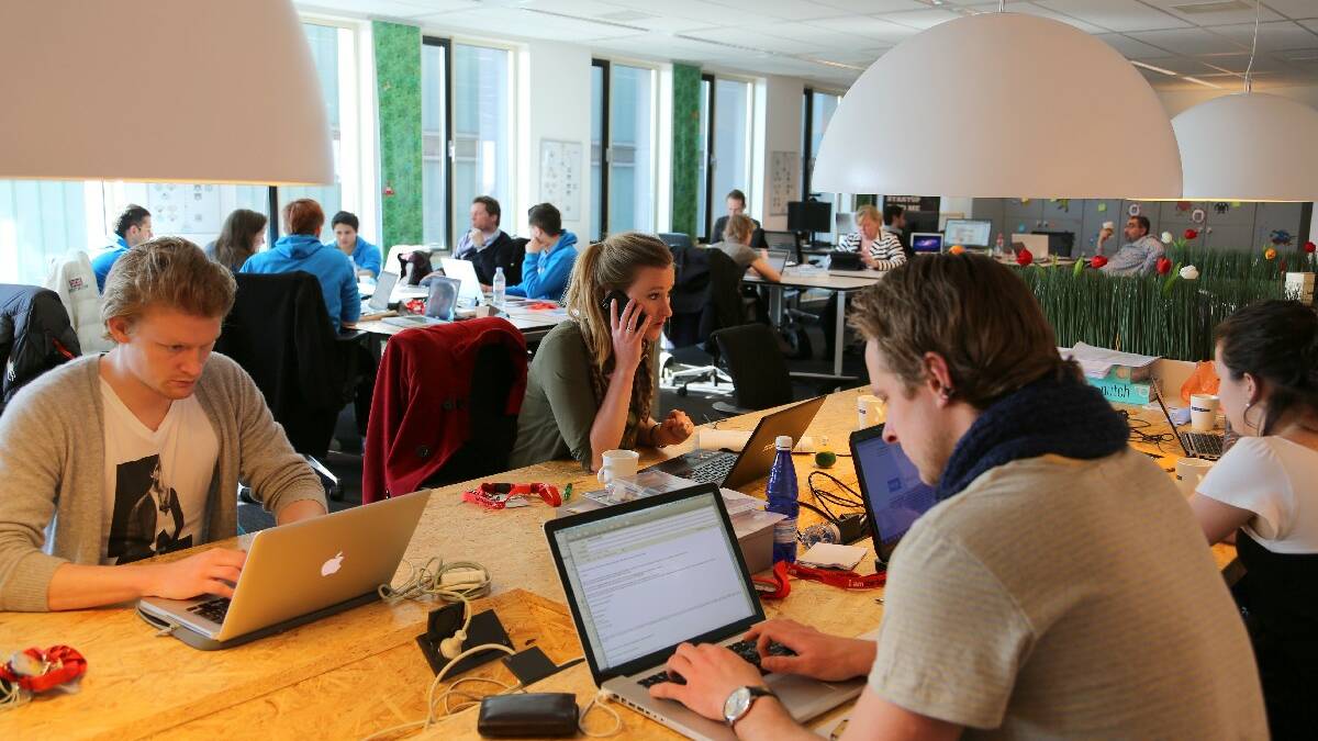 START-UP CENTRAL: The 7write office when it was part of the “Startupbootcamp” contest in Amsterdam. 