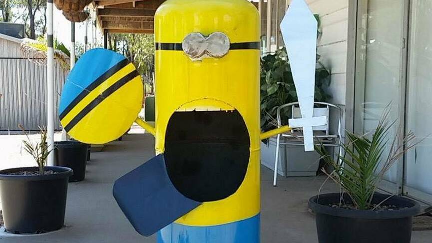 The homemade minion, stolen from a Prouses Road house. The man who stole it was fined $750 and given 14 days prison, while facing a host of other charges. 