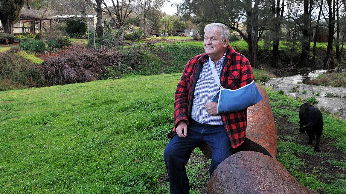 SHOCKING NEWS: Doug Rixon isn’t keen to leave the property where, since 1952, he and his late wife raised their four children. Photos: Geoff O’Neill 190814GOB11
