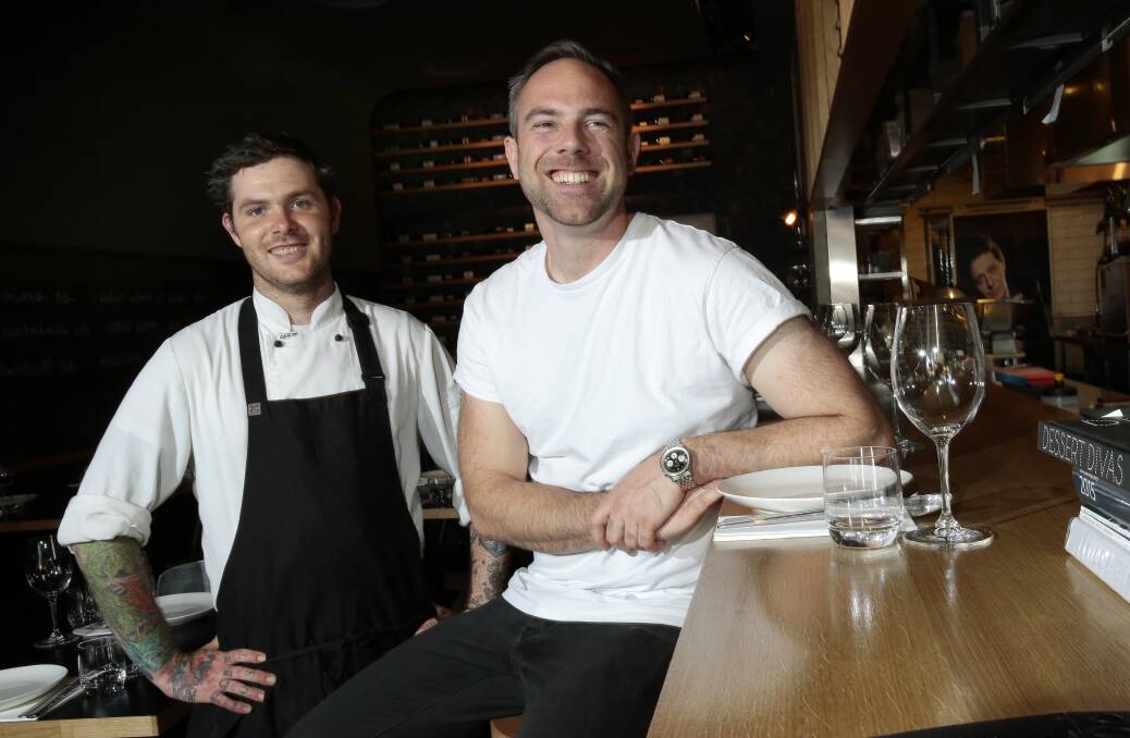 Proprietor Gus Armstrong, right, and Chef Malcolm Hanslow at eightysix. Fairfax image.
