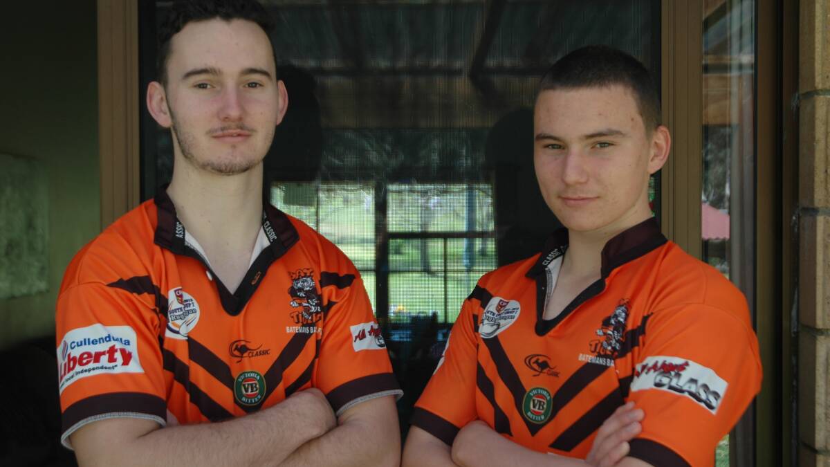 BROTHERLY SHOVE: Sean Connell and Ryan Connell will line-up for the Bay Tigers next season. 