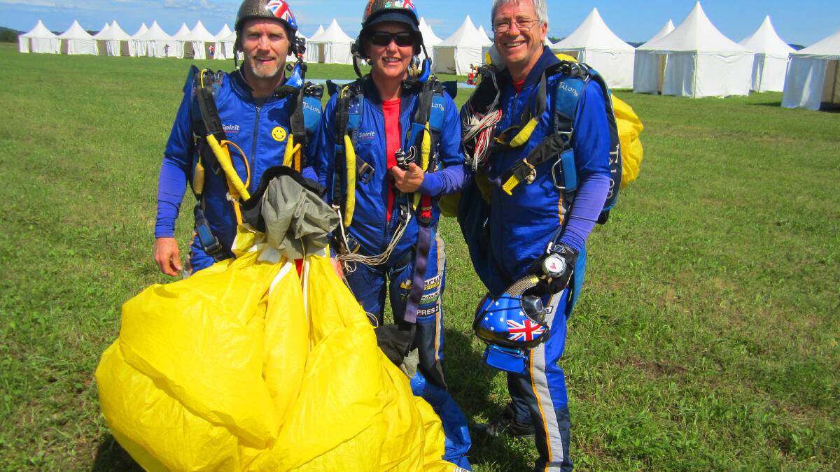 ON THE PODIUM: Michael Vaughan, Jules McConnel and Craig Bennett returned with silver medals from the World Canopy Championships. 