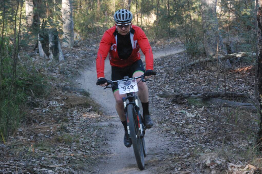 SOLO RIDER: Paul Reynolds competed in his first mountain bike race. 