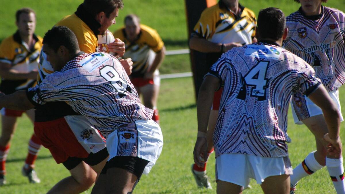 The Group 16 All Stars and the Indigenous Dream Team locked horns at Mackay Park on Sunday. 