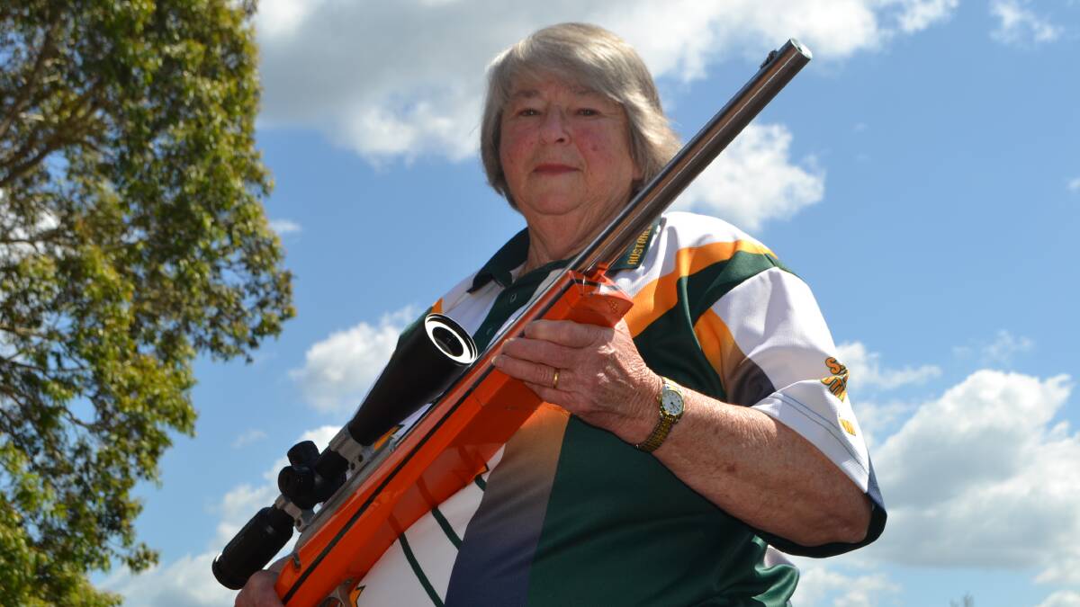 BULL’S EYE: Ann Brummell’s consistent shooting earned her eighth consecutive Act Benchrest Trophy on the weekend. 