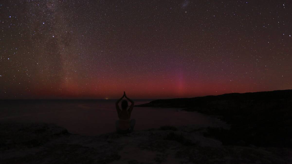 NOWRA: Corinne Le Gall photographed the Aurora Australis from Jervis Bay. 