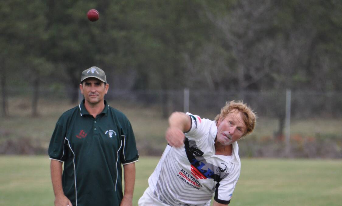 NOWRA: : Berry-Shoalhaven Heads’ Brett Herron bowled his team to an outright win over Nowra in third grade on Saturday with 6/39. Photo: PATRICK FAHY  