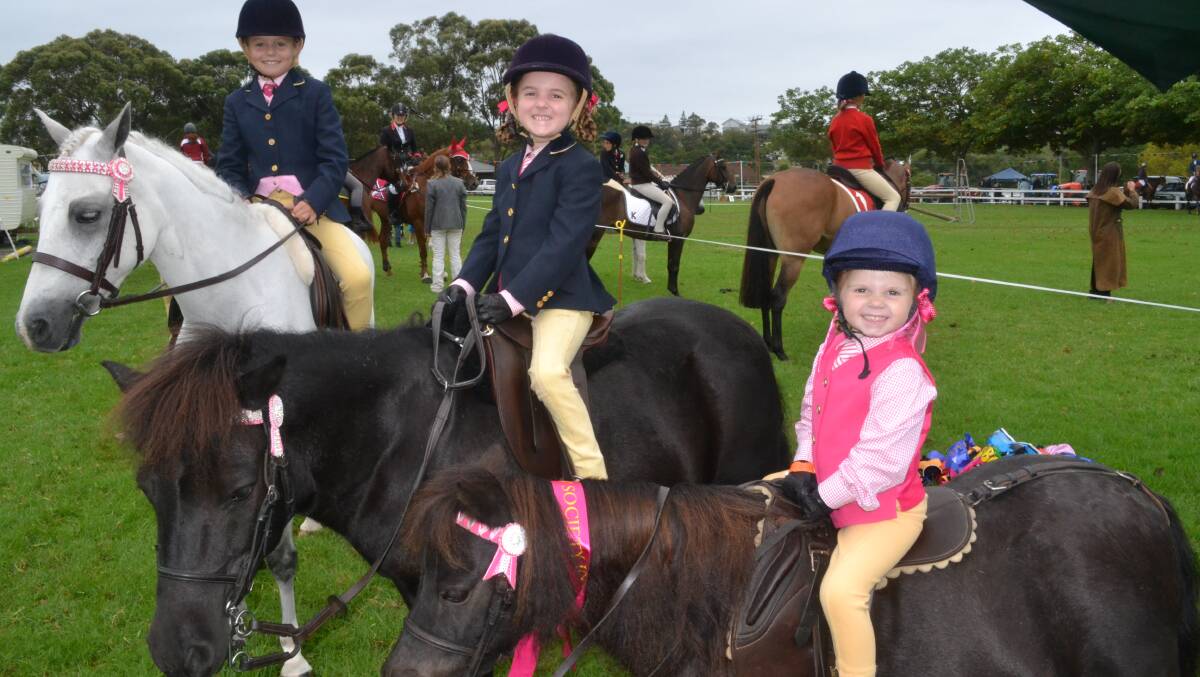 ULLADULLA: All wearing pink for their equestrian events at vthe weekend’s Milton Show were sisters Jorjah, Molly and Tilly Drysdale from Brooman. 