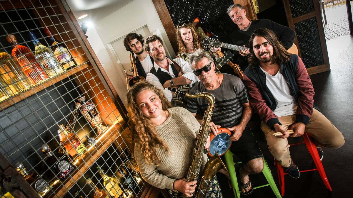 KIAMA: Musicians take over Kiama for the annual Jazz and Blues Festival. Local artists (clockwise from front left) Ngaire East, Nick Rheinberger, Josh Krone, James Vann, Greg Joseph, Joe Mungovan, Lee Holman. Picture: DYLAN ROBINSON