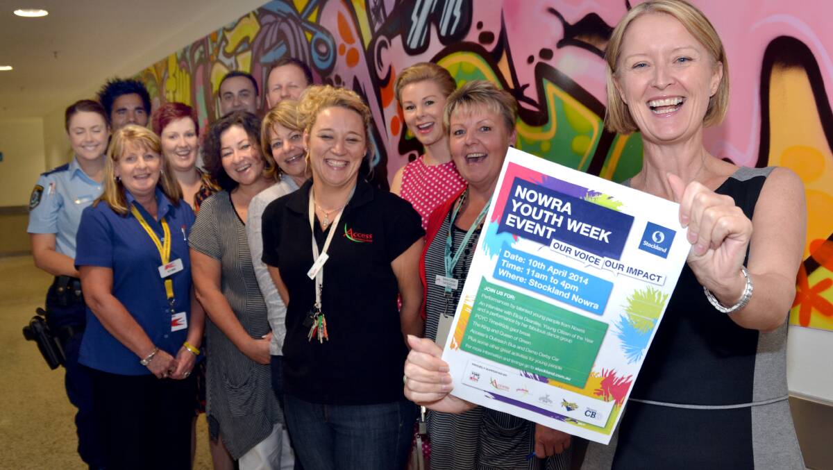 NOWRA: Members of the working group who helped put the Nowra Youth Protocol together Kyriana Van den Belt, Ben Wellington, Kristy Miglionico, Vesko Radosevac, Stuart Barber, Kyme Wiffen, Wendy Hobbs, Lynelle Johnson, Sam Kettlewell, Marnie Lupton, Donna Corbyn and Julie Modena. 