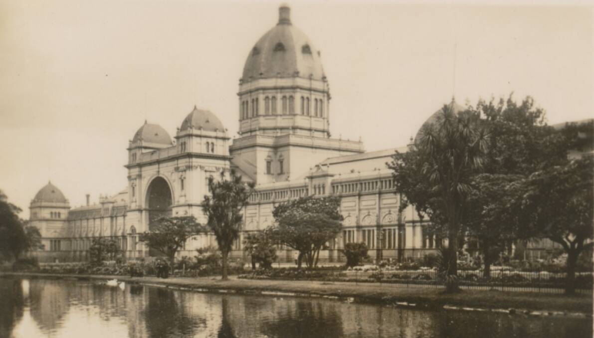The Exhibition Buildings in Melbourne. 