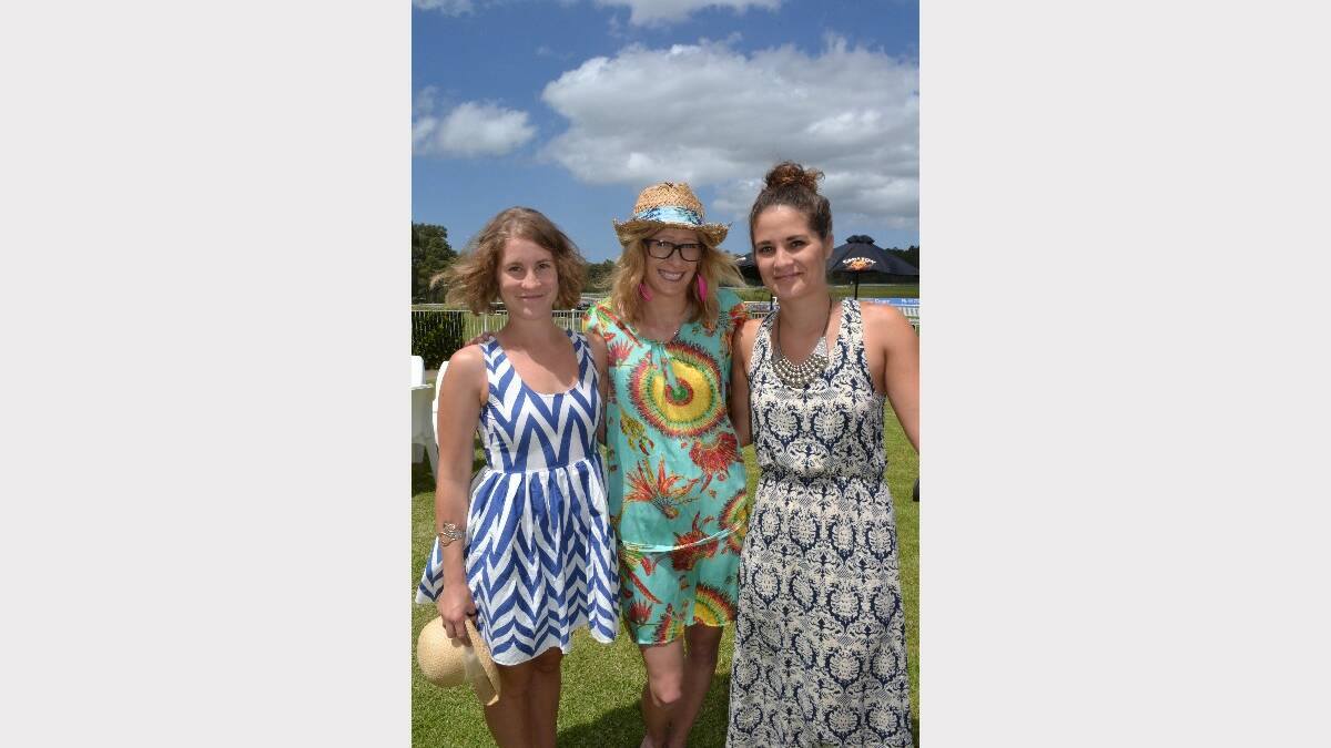 NOWRA: Olivia Di Pietro, Liesl Koster and Louisa Di Pietro got into the spirit of New Year’s Eve at the Shoalhaven City Turf Club. 