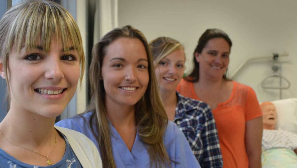 
BATEMANS BAY: Demand for the University of Wollongong’s bachelor of nursing, offered from the Batemans Bay campus, was so strong that 34 students were this week accepted into the course, originally planned for 25. Pictured is Malinda Main, Teigan Fraser, Grace Brooks and Belinda McAuley.
  