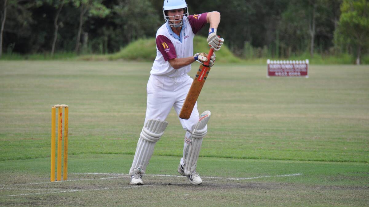 NOWRA: : North Nowra-Cambewarra batsman Dave Goodwin played a handy innings of 27 to help his side hold on for a draw against Berry-Shoalhaven Heads. Photo: PATRICK FAHY  
 