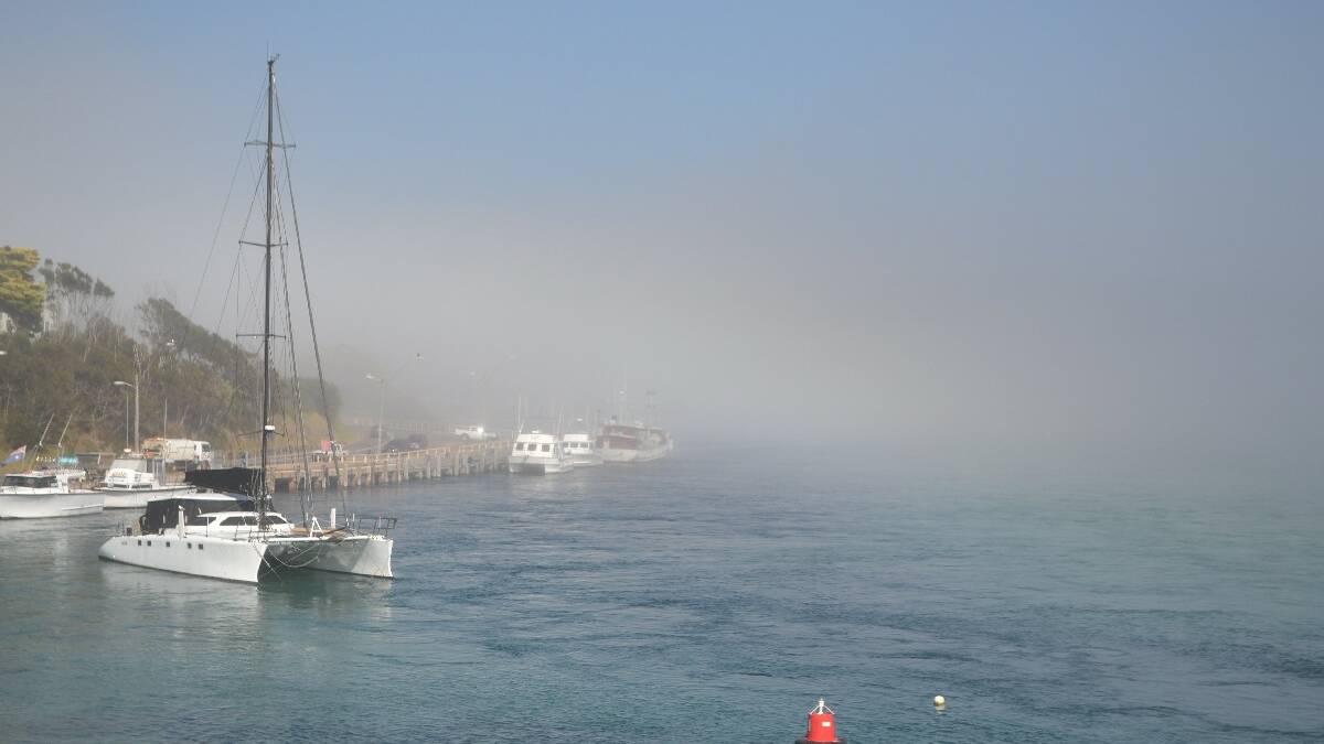 NAROOMA: Despite the heat wave, calm conditions in the mornings last week led to thick banks of fog coming in from the ocean at Narooma, caused by the warm ocean, humid air and temperature inversions. 
