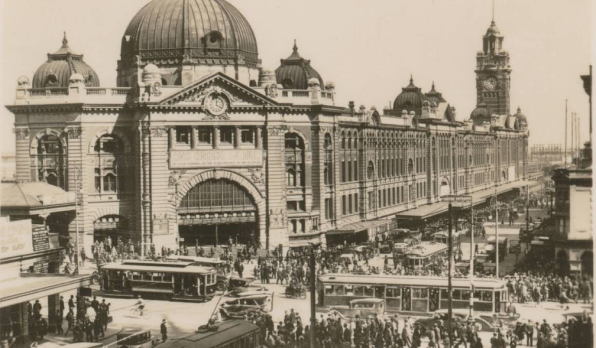 Flinders Street railway station in Melbourne. 