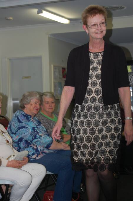 FROCKED UP: Helen Clifton frocked up for the CWA’s fashion parade in September. The Batemans Bay branch will hold another parade tomorrow.