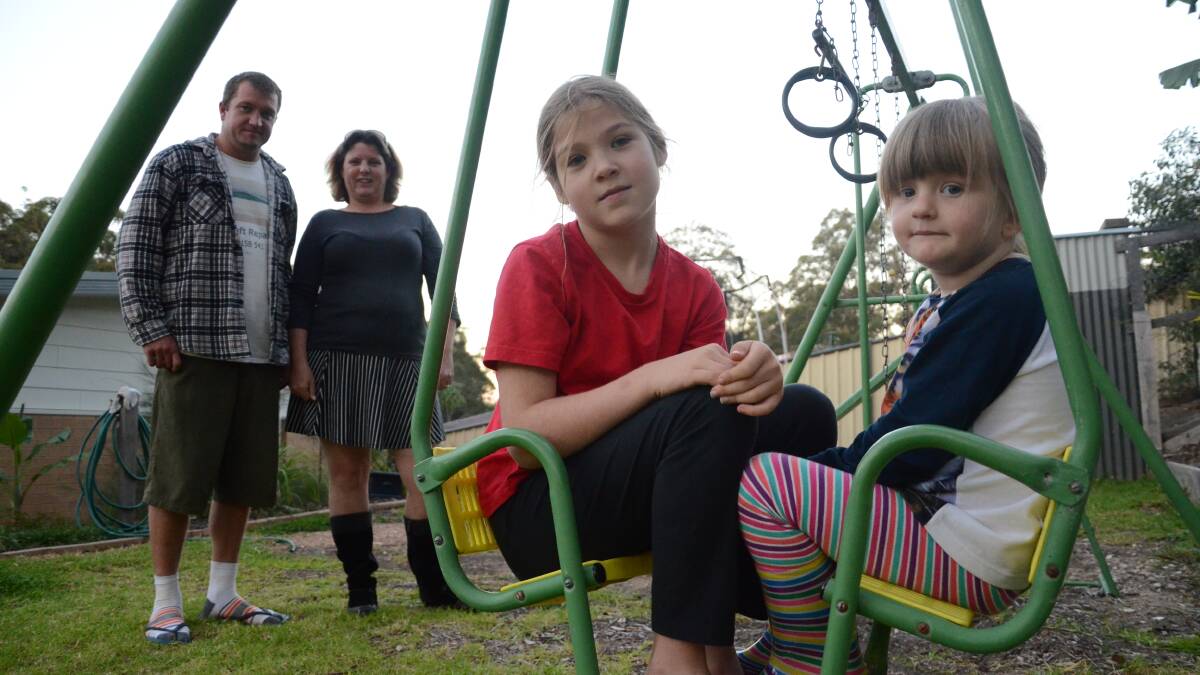 NOT GOOD ENOUGH: Malua Bay’s Brad, Kerrianne, Emily and hydrocephalus sufferer Zoe Brown are disappointed the federal government has refused to fund $200,000 a year for national register of shunt operations for people with hydrocephalus. 