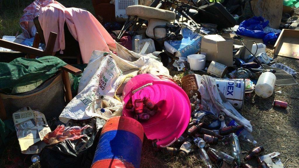 Rubbish dumped in the Batemans Bay area recently.