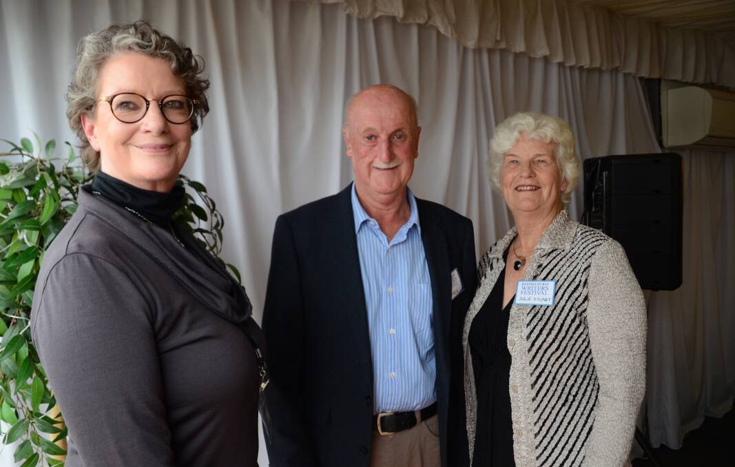 BOOKED UP: Batemans Bay Writer’s Festival events and program coordinator Marion Roubos-Bennett, treasurer James Henningham and secretary Julie Stuart are looking forward to the inaugural event on June 7 and 8.