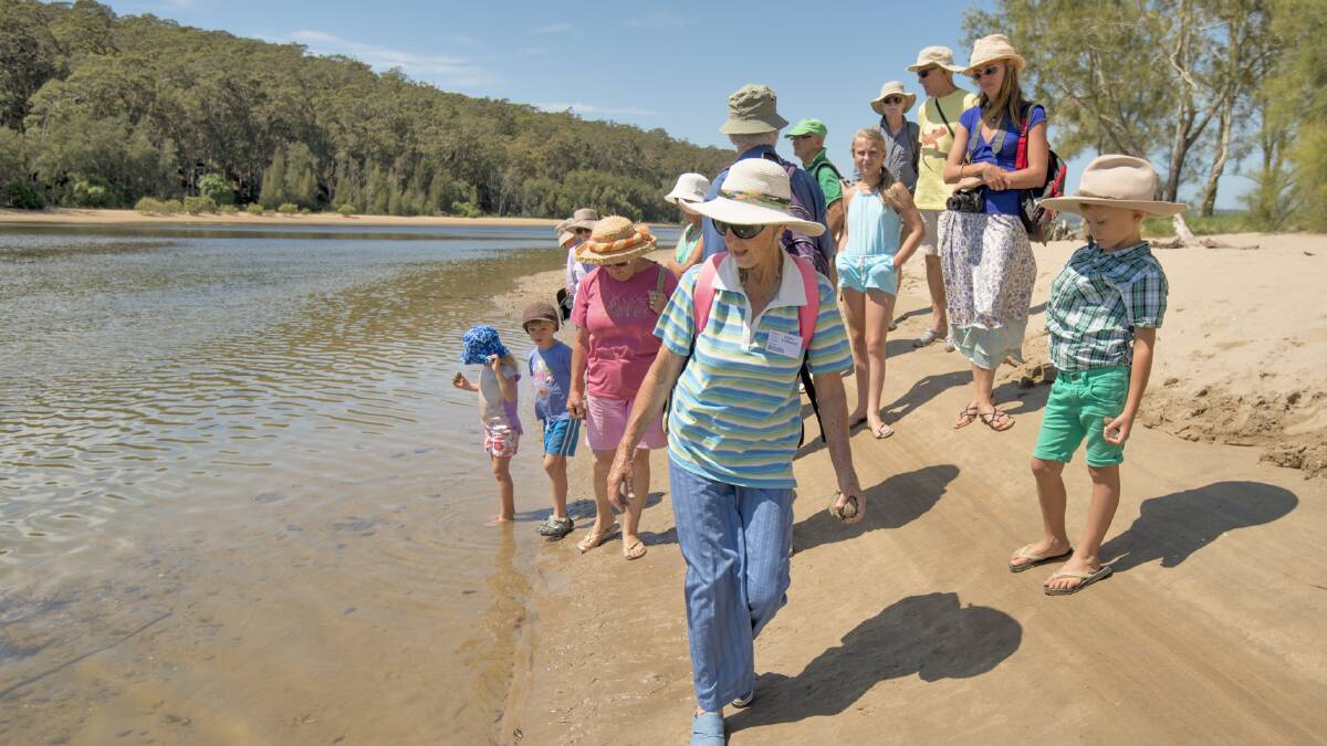 EXPLORE: Residents explore Cullendulla Creek in the January school holidays.