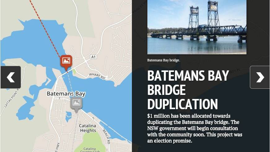Budget 2015: Bay Bridge gets first $1m, Constance says : Interactive map 