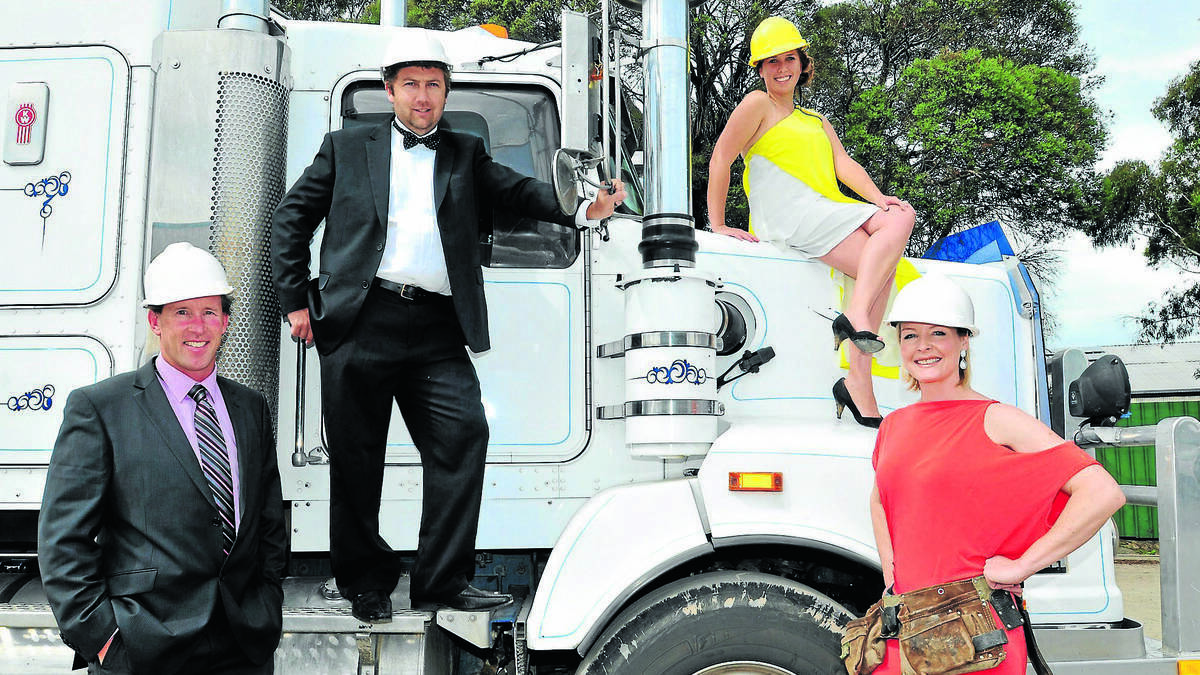ORANGE:  Jamie Kelso, Mick Banks, Elke McGrath and Kellie O’Donnell are hoping to nail down some more sponsors for the Truckies and Tradies Ball. Photo: Jude Keogh/Central Western Daily