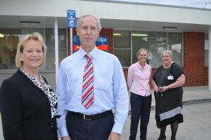 NEW FACES:  Local Health District chair Eve Bosak and chief executive Dr Max Alexander flanked by Eurobodalla services manager Lisa Kennedy and Moruya Hospital chief Genevieve Russel.