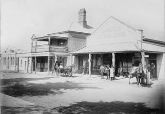 LOOKING BACK: This photograph of Emmott’s Bee-Hive Store, on the corner of Vulcan and Queen Streets, Moruya, was taken shortly after the adjoining house was built in 1888 for William Emmott and his family. The house was demolished in 1979.