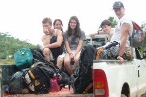 ADVENTUROUS:  Batemans Bay High School Year 11 student Dean Ison, Year 10 student Tiana Barenaba, Year 11 students Rachel Battika, Lachlan Jack and Year 12 student Andrew Wallace on their World Challenge trip to Borneo and Malaysia.