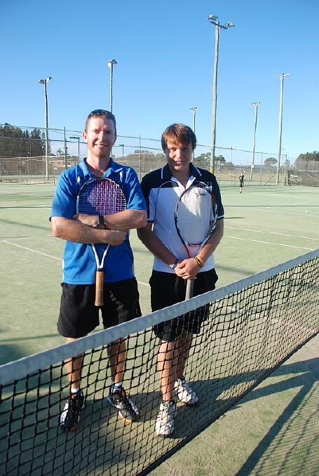 HOME HOPES:  Batemans Bay Tennis Club players and coaches Rob Frawley and Christian Parker are looking forward to this year’s South Coast Open.