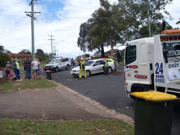 EVE ACCIDENT:  A two-vehicle accident that occurred on South St, Batemans Bay, at 1pm on New Year’s Eve.