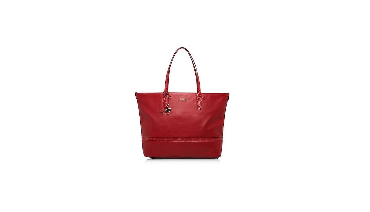 What woman can resist a handbag? The simple, elegant lines of the Bally Vissi shopping tote contrast with its bold-as-brass red leather finish. $795 from David Jones.