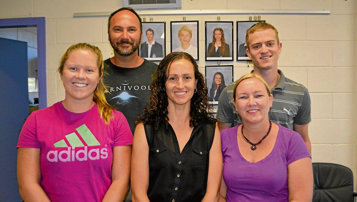 EDEN: New permanent staff members at Eden Marine High School (from left) Aimee Rainbird, David Barros, Angie Butler, Michelle Bond and Tom Keath.