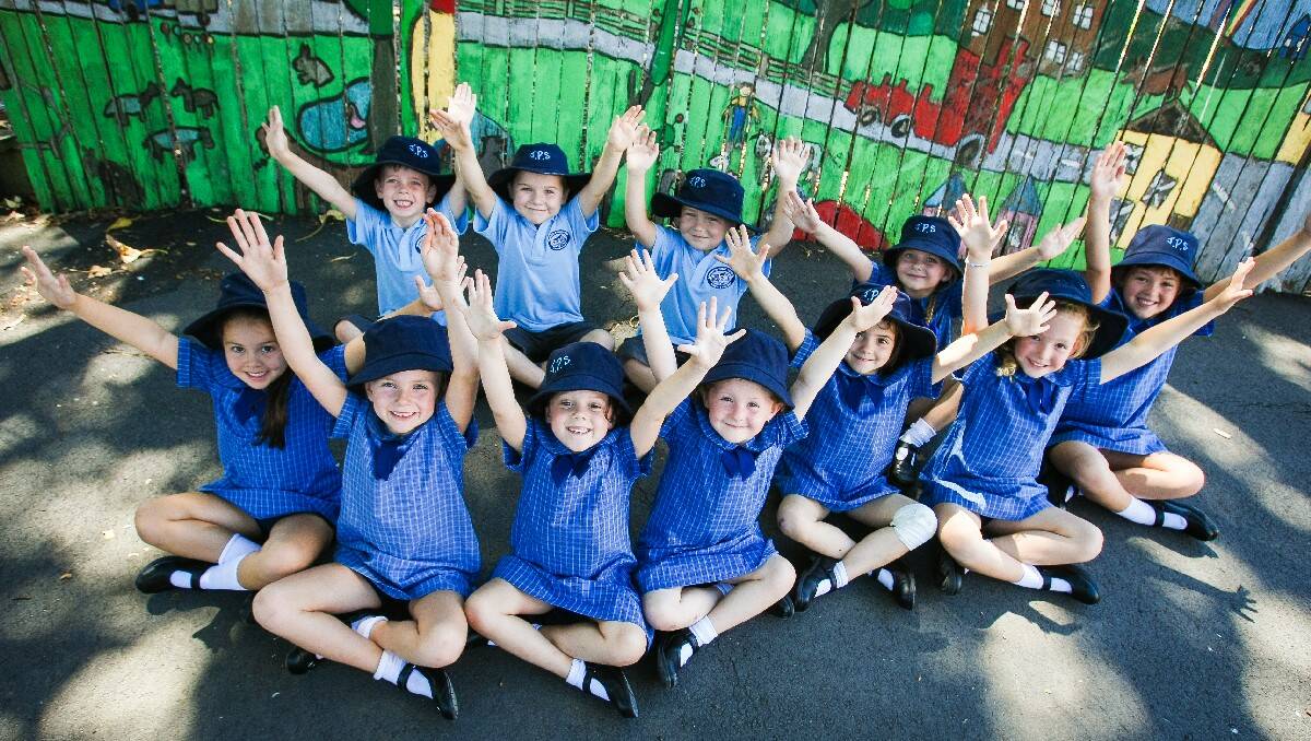 JAMBEROO: Jamberoo Public School's new Kindy students. Armani-Lee Martin, Isabel Ryan, Molly Maurer, Pepper Osbourne-Smith, Jack Wooley, Cameron Aubin, Macson Smith, Sarah Hall, Lilli Mawbey, Lilly Stiner and Emerson Voysey. Picture: DYLAN ROBINSON 