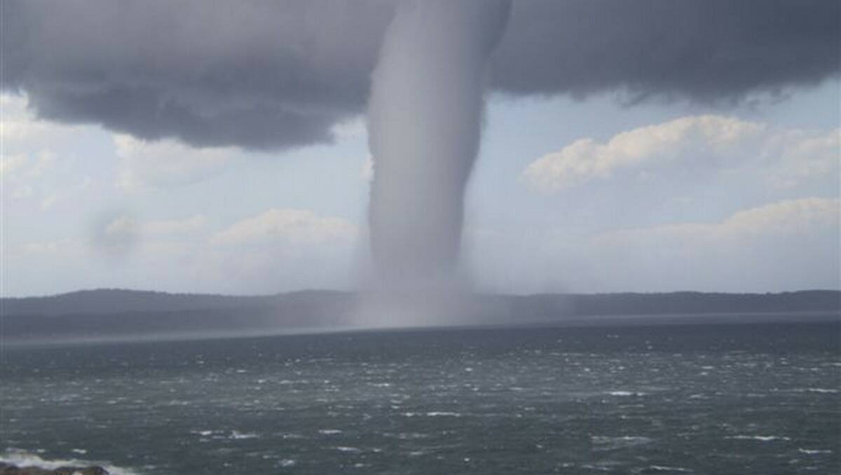 Residents captured the magnificent waterspout in Batemans Bay.