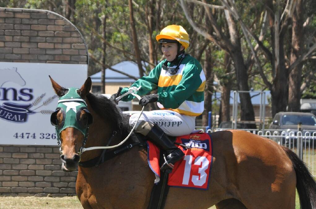 WHIPPED UP: Moruya jockey Jessie Whipp will be in action at Nowra today.